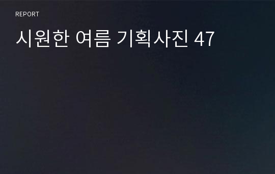 시원한 여름 기획사진 47