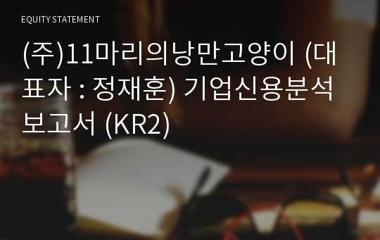 (주)11마리의낭만고양이 기업신용분석보고서 (KR2)