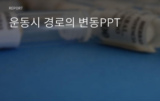 운동시 경로의 변동PPT