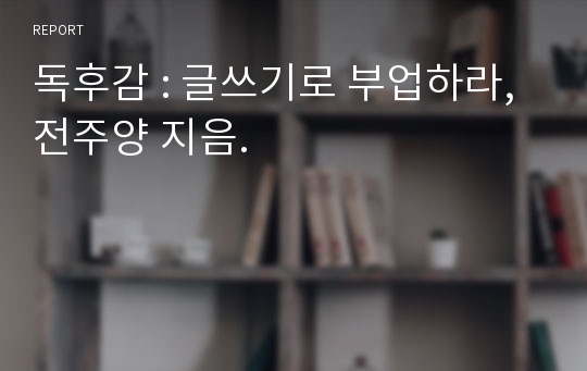 독후감 : 글쓰기로 부업하라, 전주양 지음.