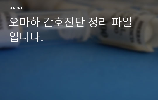 오마하 간호진단 정리 파일 입니다.