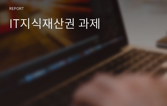 IT지식재산권 과제