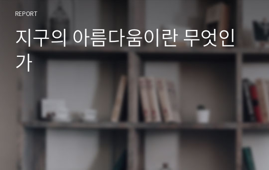 지구의 아름다움이란 무엇인가