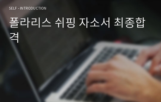 폴라리스 쉬핑 자소서 최종합격