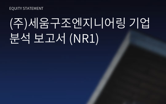 (주)세움구조엔지니어링 기업분석 보고서 (NR1)