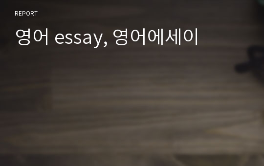 영어 essay, 영어에세이