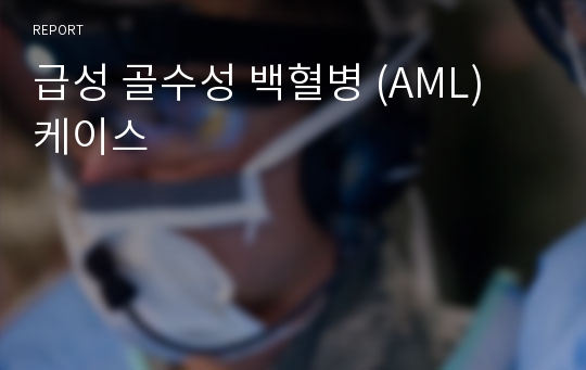 급성 골수성 백혈병 (AML) 케이스