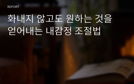 화내지 않고도 원하는 것을 얻어내는 내감정 조절법