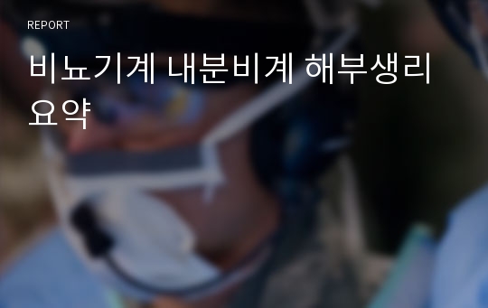 비뇨기계 내분비계 해부생리 요약