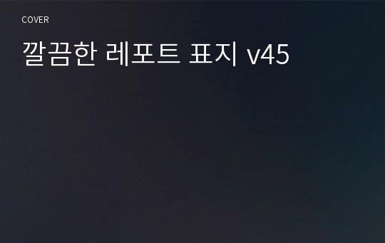 깔끔한 레포트 표지 v45