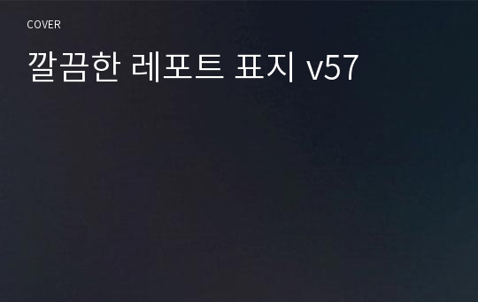 깔끔한 레포트 표지 v57