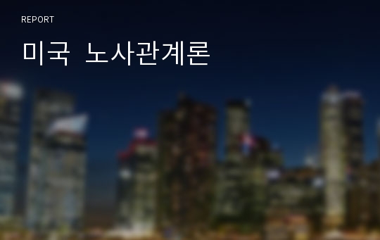 미국  노사관계론