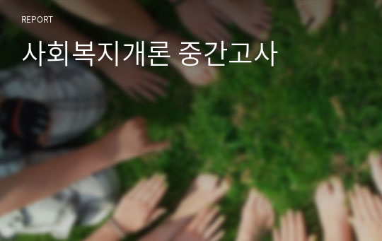 사회복지개론 중간고사