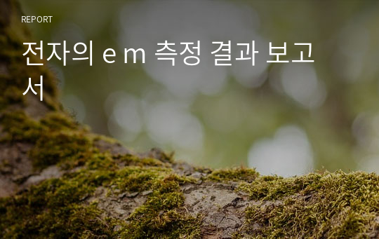 전자의 e m 측정 결과 보고서