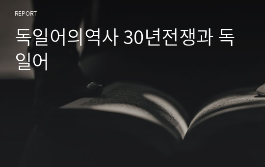 독일어의역사 30년전쟁과 독일어