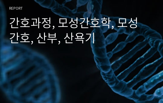 간호과정, 모성간호학, 모성간호, 산부, 산욕기