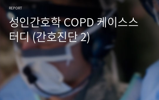 성인간호학 COPD 케이스스터디 (간호진단 2)