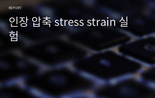 인장 압축 stress strain 실험