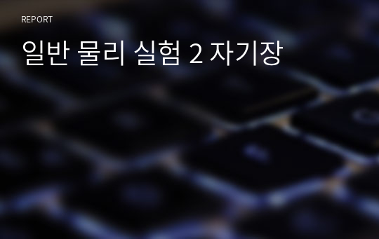 일반 물리 실험 2 자기장