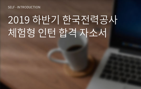 2019 하반기 한국전력공사 체험형 인턴 합격 자소서