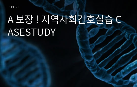 [A+자료]지역사회간호학 보건소 실습 컨퍼런스 자료입니다. 2가지 간호진단, 2가지 간호과정을 포함한 10페이지 고퀄리티 자료입니다.