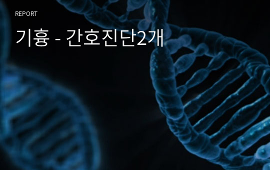 기흉 - 간호진단2개