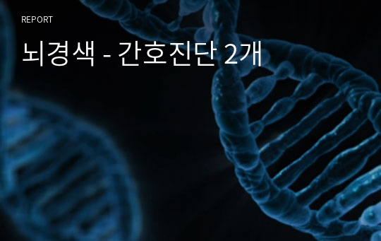 뇌경색 - 간호진단 2개