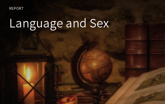 Language and Sex