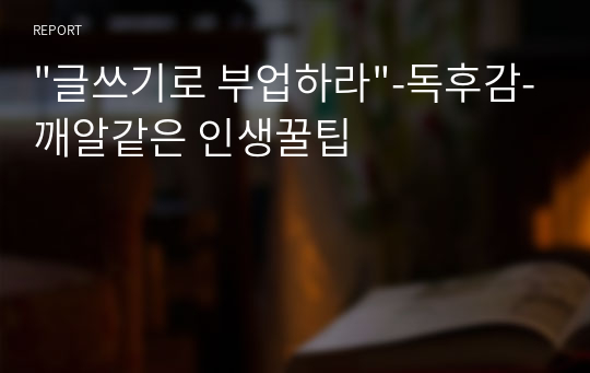 &quot;글쓰기로 부업하라&quot;-독후감-깨알같은 인생꿀팁