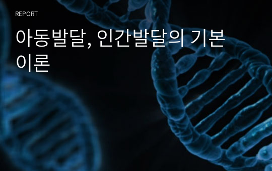 아동발달, 인간발달의 기본 이론