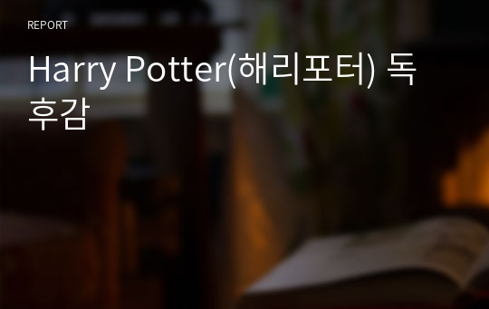 Harry Potter(해리포터) 독후감