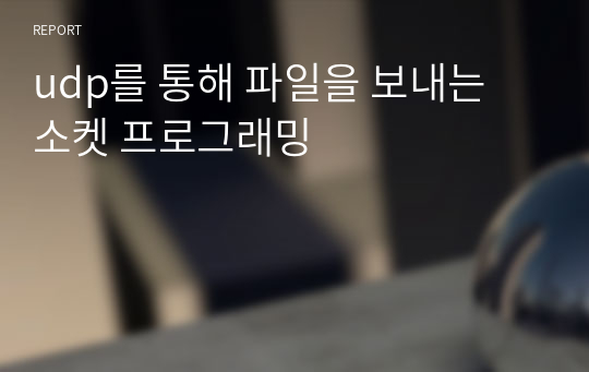 udp를 통해 파일을 보내는 소켓 프로그래밍