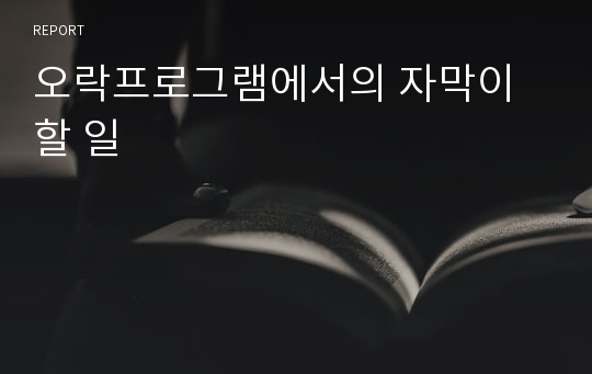 오락프로그램에서의 자막이 할 일