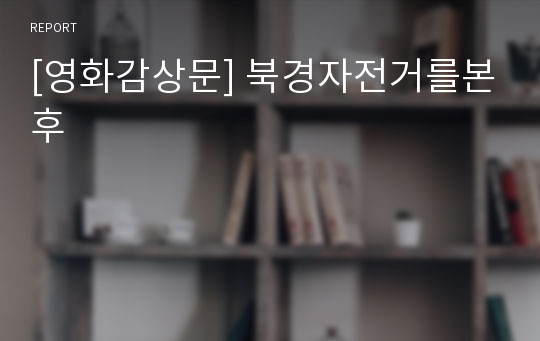 [영화감상문] 북경자전거를본후