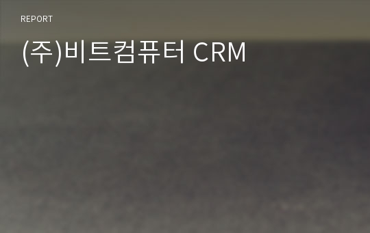 (주)비트컴퓨터 CRM