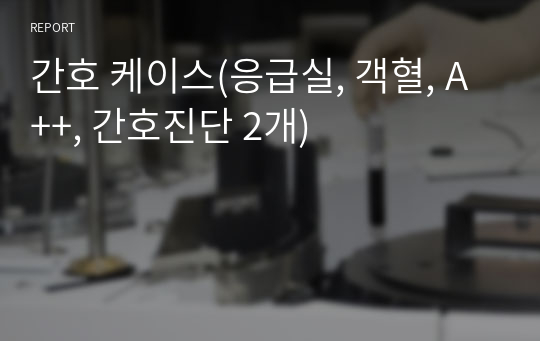 간호 케이스(응급실, 객혈, A++, 간호진단 2개)