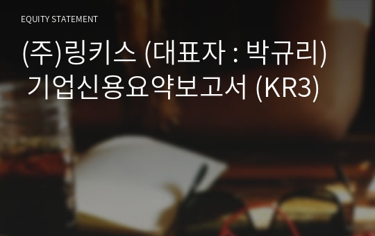 (주)링키스 기업신용요약보고서 (KR3)