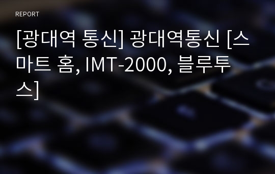 [광대역 통신] 광대역통신 [스마트 홈, IMT-2000, 블루투스]