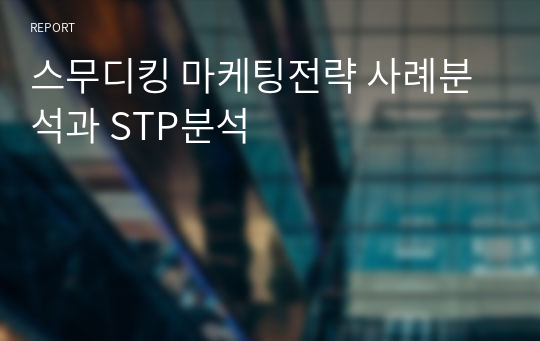 스무디킹 마케팅전략 사례분석과 STP분석