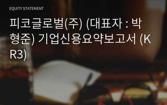 피코글로벌(주) 기업신용요약보고서 (KR3)