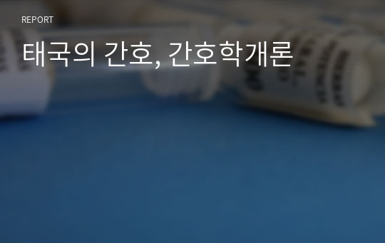 태국의 간호, 간호학개론