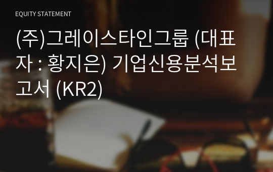 (주)그레이스타인그룹 기업신용분석보고서 (KR2)