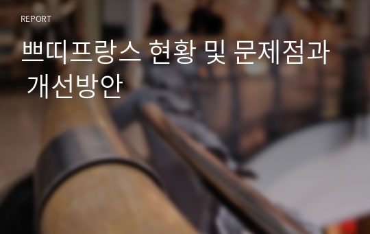 쁘띠프랑스 현황 및 문제점과 개선방안