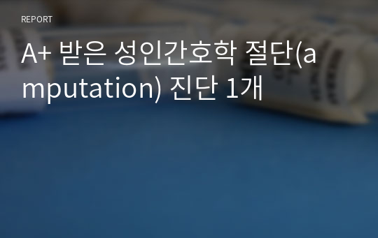 A+ 받은 성인간호학 절단(amputation) 진단 1개