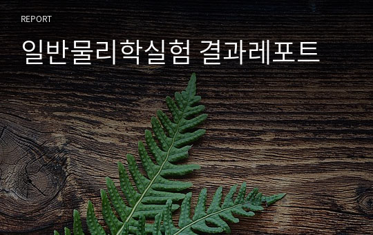 일반물리학실험 결과레포트