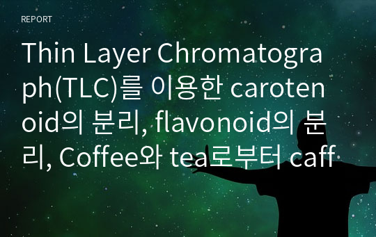Thin Layer Chromatograph(TLC)를 이용한 carotenoid의 분리, flavonoid의 분리, Coffee와 tea로부터 caffeine 추출