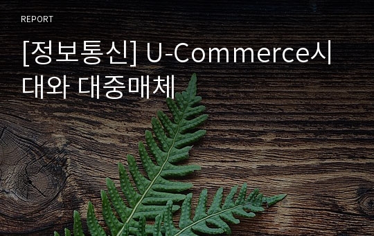 [정보통신] U-Commerce시대와 대중매체