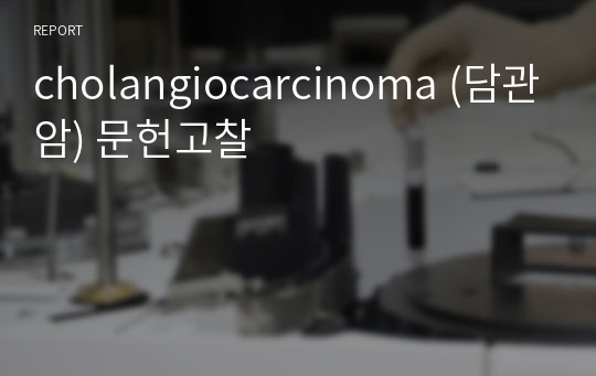 cholangiocarcinoma (담관암) 문헌고찰