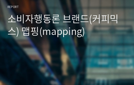 소비자행동론 브랜드(커피믹스) 맵핑(mapping)