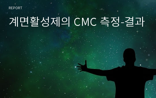 계면활성제의 CMC 측정-결과